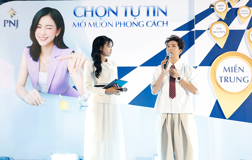 Anh tài Tăng Phúc “cháy” hết mình cùng Sinh viên Duy Tân tại PNJ Uni Tour 2025