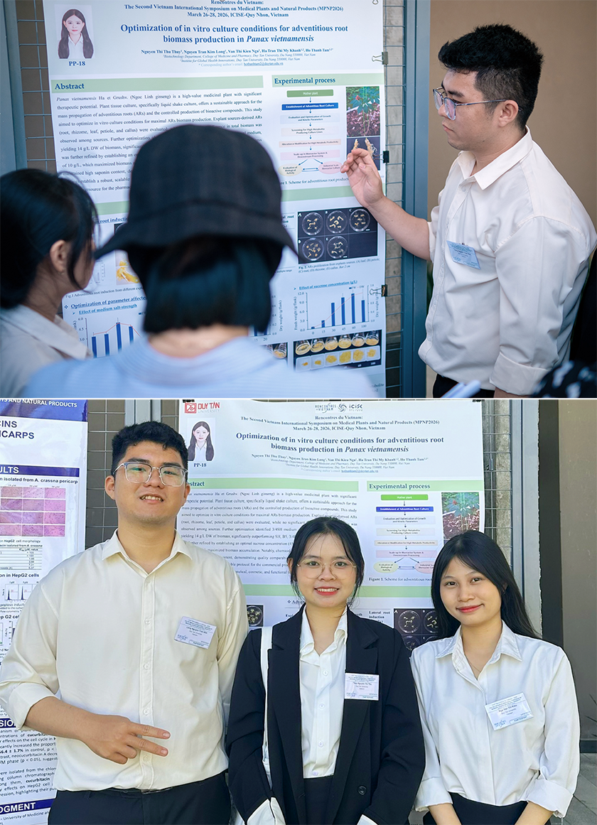 Sinh viên Công nghệ Sinh học của ĐH Duy Tân đạt giải về Sâm Ngọc Linh và Rau má