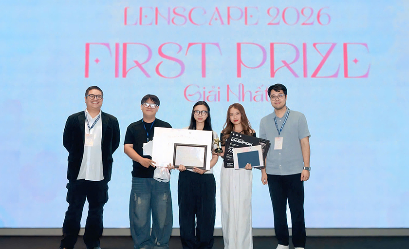 Sinh viên Thiết kế Đồ họa ĐH Duy Tân giành Quán quân Cuộc thi Phim ngắn LENSCAPE 2026