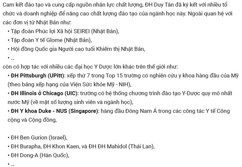ĐH Duy Tân đào tạo các ngành Điều dưỡng, Kỹ thuật Xét nghiệm và Kỹ thuật Y sinh