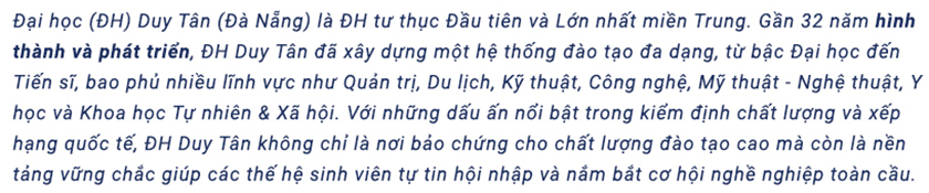 Vì sao nên chọn Đại học Duy Tân là nguyện vọng 1?