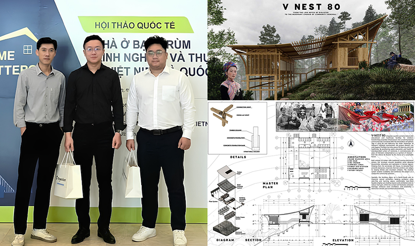 Sinh viên Đại học Duy Tân đạt giải quốc tế với Thiết kế ‘Tổ ấm’ cho Làng Nủ