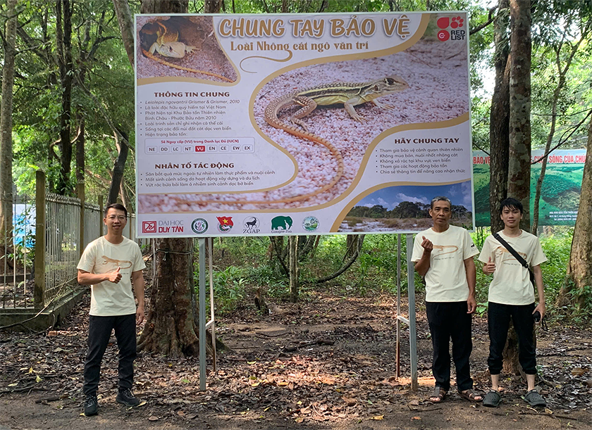 Nhà Khoa học DTU nghiên cứu bảo tồn Nhông cát Ngô Văn Trí, nâng cao nhận thức cộng đồng