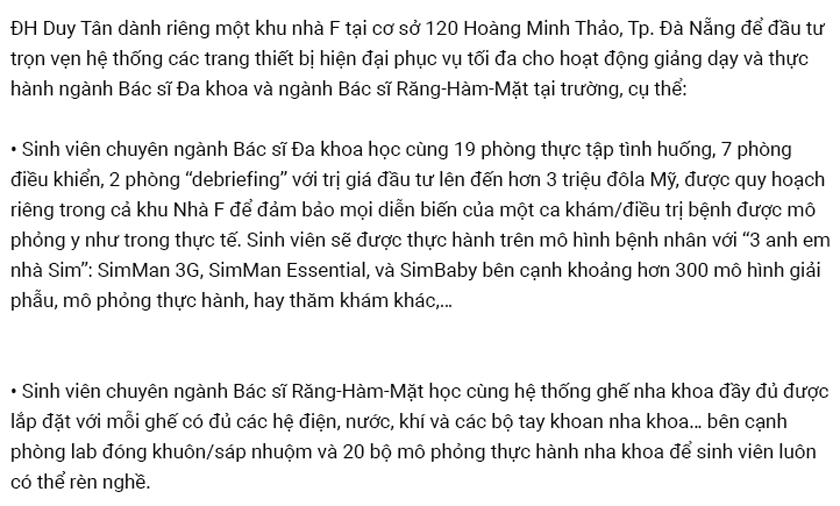 Ngành Bác sĩ Đa khoa và Bác sĩ Răng - Hàm - Mặt ở DTU với cơ hội thực tập lâm sàn với người bệnh