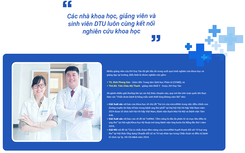 Đại học Duy Tân đào tạo Điều dưỡng, Kỹ thuật Xét nghiệm và Kỹ thuật Y sinh