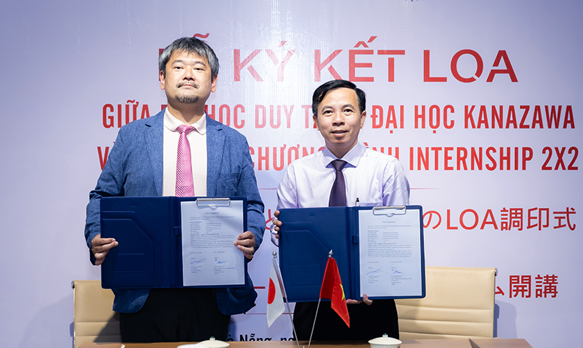 Ð?i h?c Duy Tân ký k?t v?i Ð?i h?c Kanazawa tri?n khai chuong trình Internship 2x2