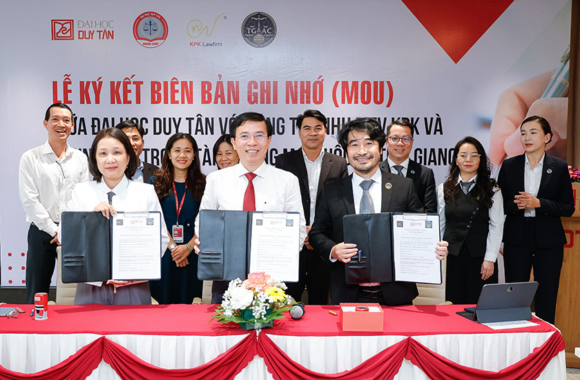 Đại học Duy Tân ký kết hợp tác với Công ty Luật KPK và Trung tâm trọng tài Quốc tế Tiền Giang
