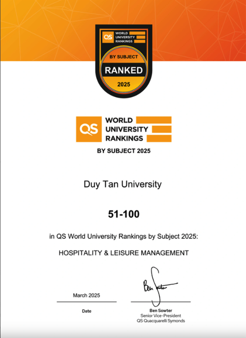 Ngành Du lịch của ĐH Duy Tân tiếp tục đạt UN Tourism TedQual trong đợt tái kiểm định