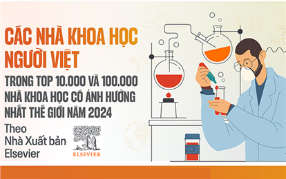 Vietnam has 9 scientists ranked in the top 10.000 most influential scientists in the world