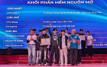 Sinh viên Đại học Duy Tân đứng nhất khối phần mềm mã nguồn mở