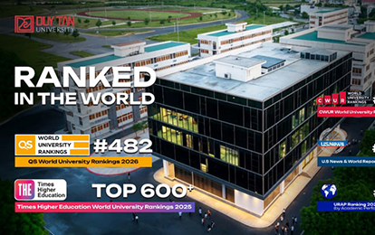 ĐH Duy Tân tiếp tục trong Top 500 thế giới trên Bảng QS World University Rankings 2026