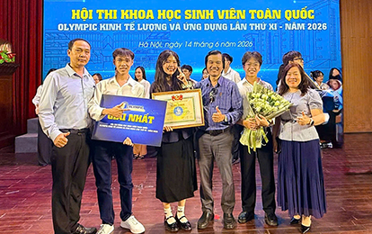 Sinh viên ĐH Duy Tân giành giải nhất Olympic Kinh tế Lượng và Ứng dụng