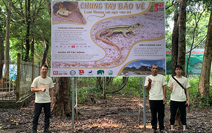 Nhà Khoa học DTU nghiên cứu bảo tồn Nhông cát Ngô Văn Trí, nâng cao nhận thức cộng đồng